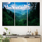Tropical Jungle Wall Art Canvas Print | Framed Lush Valley