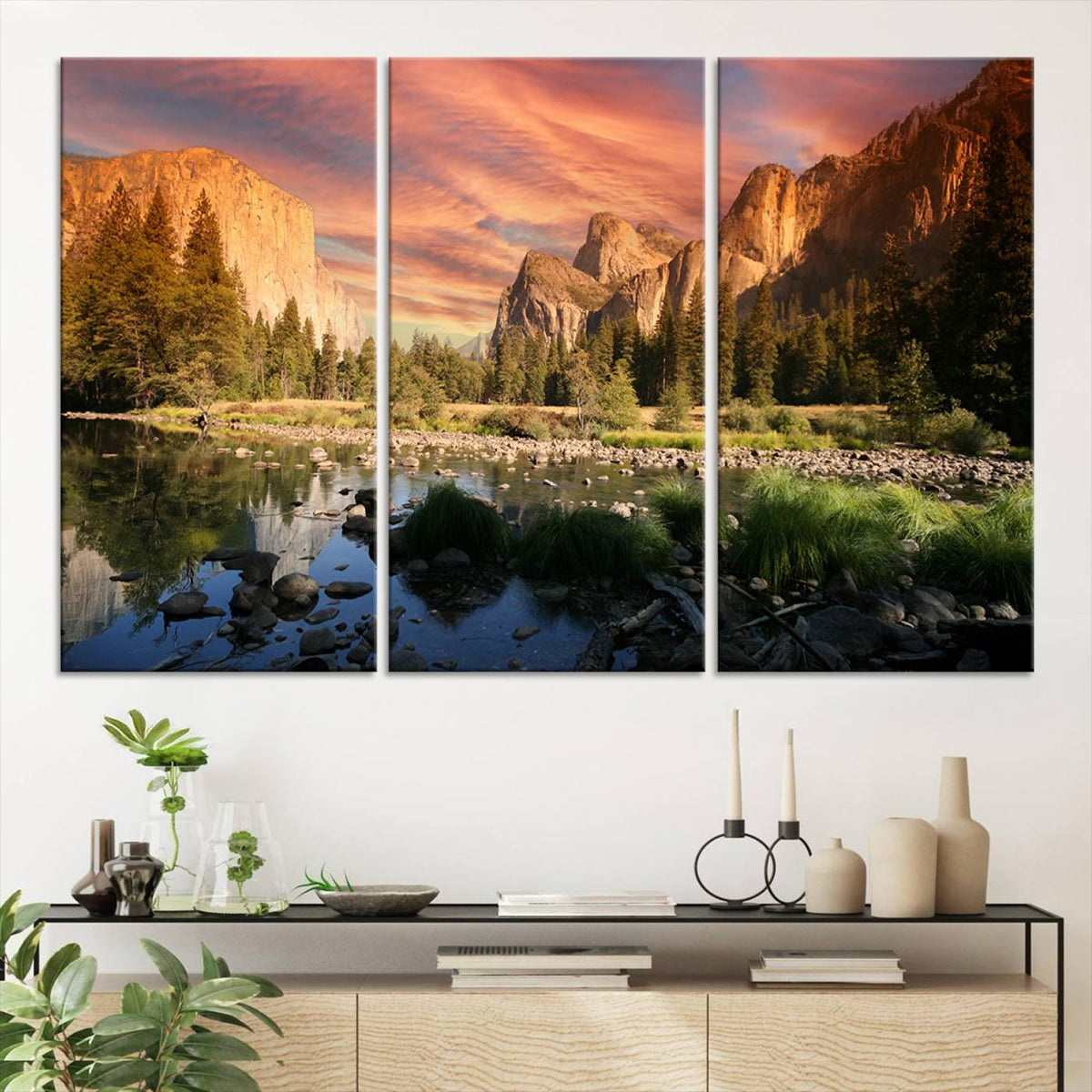 Yosemite Valley Wall Art, El Capitan Sunset Canvas Print