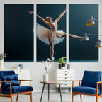 Ballet Dancer Wall Art | Framed Graceful Pose Canvas
