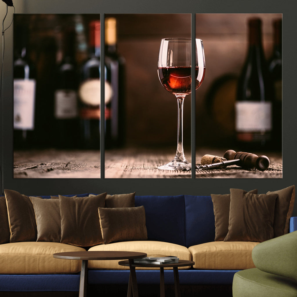Red Wine and Bottle Canvas Print