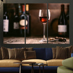 Red Wine and Bottle Canvas Print