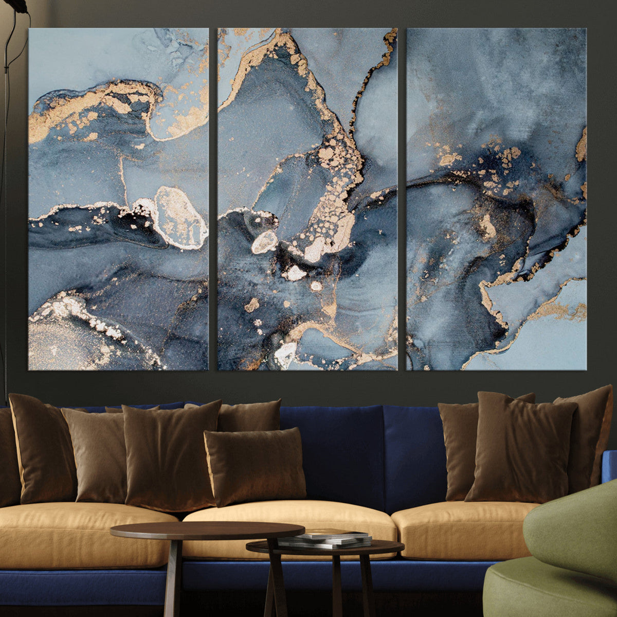 Multipanel Marble Fluid Effect Wall Art Abstract Canvas Wall Art Print