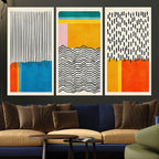 Canvas Print Wall Art Abstract Illustration Art Boho, Framed Abstract Boho Art