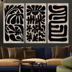Canvas Print Wall Art Abstract Art Boho, Framed Boho Art