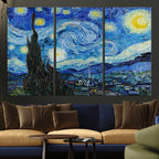 Vincent Van Gogh The Starry Night Abstract Wall Art Canvas Print