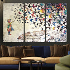 Banksy Wall Art - Banksy Girl Butterfly Graffiti Wall Art