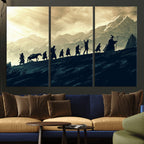 Fellowship Journey Wall Art | Fantasy Adventure Canvas Print