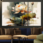 Lotus Flower Watercolor Canvas Print | A Symbol of Serenity and Growth in Soft Watercolors