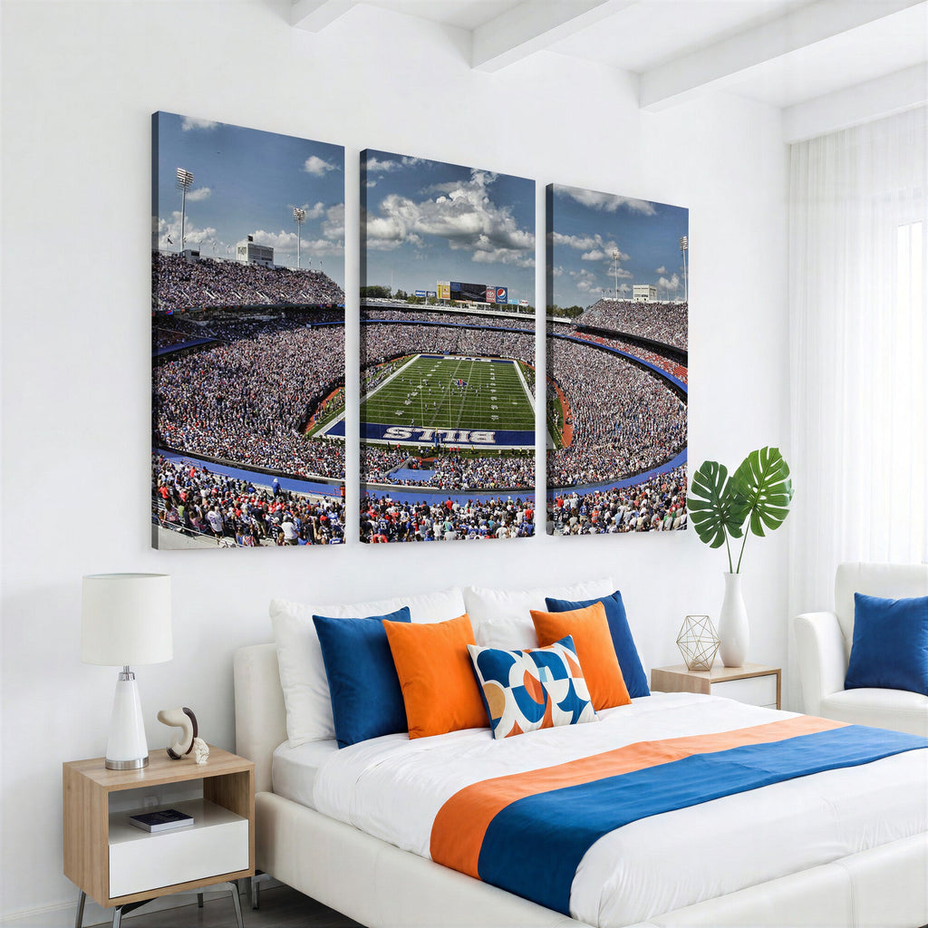 Buffalo Bills Highmark Stadium Wall Art Canvas Print, Bills Game Day Decor