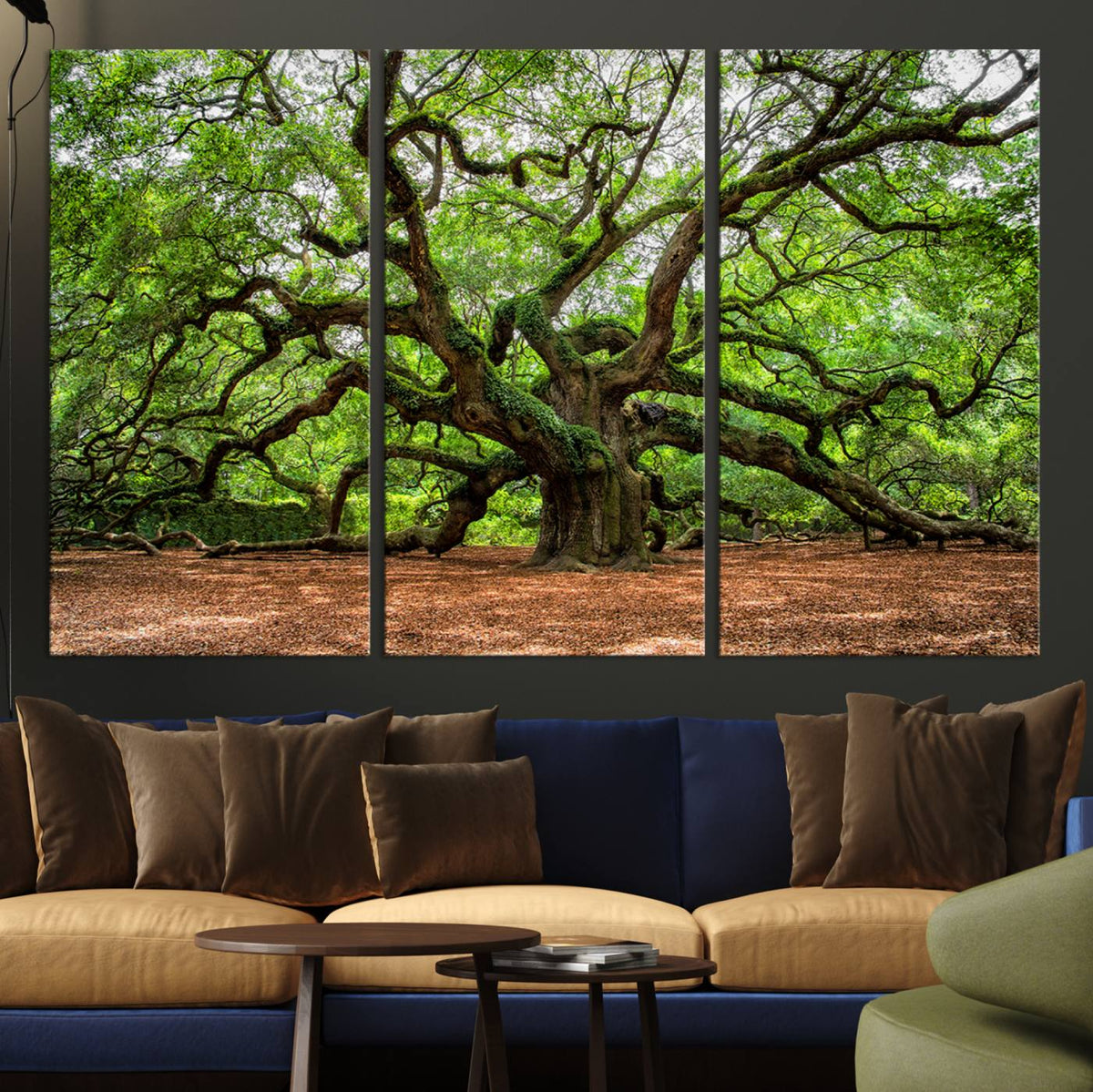 Majestic Oak Tree Wall Art Canvas Print | Ancient Branches