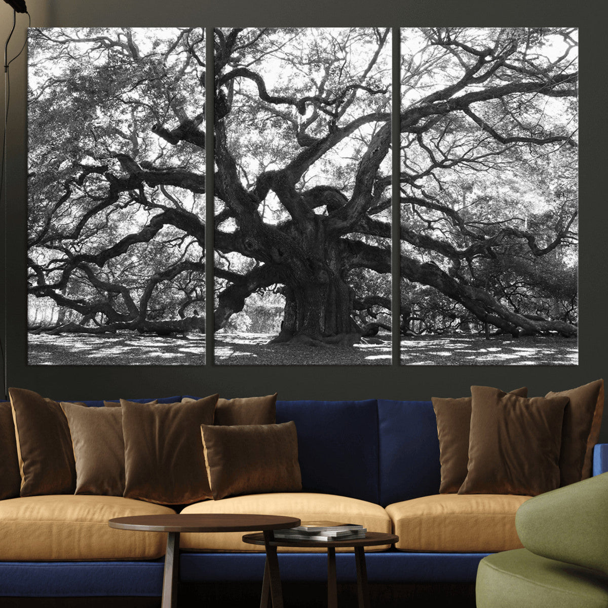 Ancient Oak Wall Art Canvas Print | Gnarled Tree with Twisted Branches