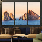 El Arco Wall Art Canvas Print, Framed Cabo San Lucas Ocean Arch Coastal Art