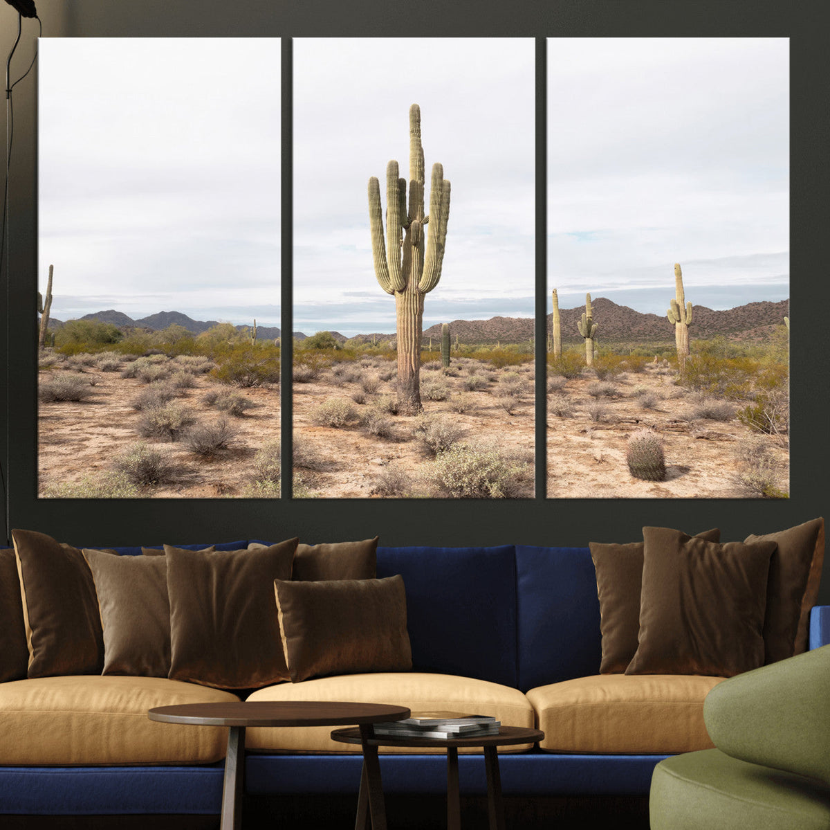 Saguaro Cactus Wall Art | Framed Desert Canvas Artwork