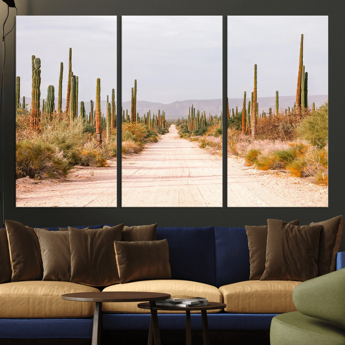 Desert Cactus Wall Art | Framed Southwestern Canvas Artwork