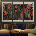 Modern Japanese Wall Art Canvas Print, Framed Abstract Mount Fuji Zen Landscape