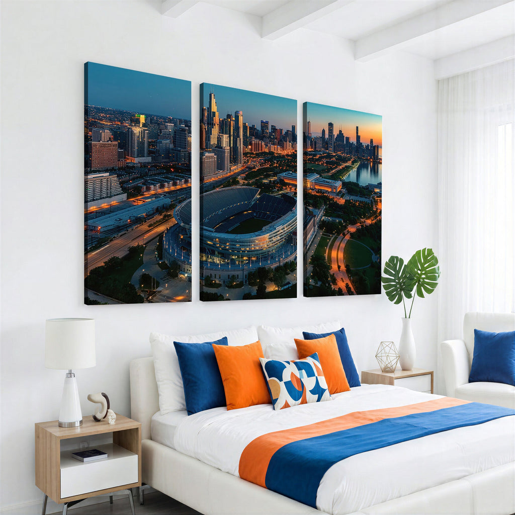 Chicago Bears Soldiers Field Wall Art Canvas Print