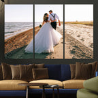 Personalized Custom Photo Wall Art Canvas Print, Unique Picture Design 3 Panel Set