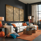 Dark World Map Canvas Print | Framed Travel Map Wall Art