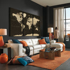 World Map Canvas Print | Framed World Map Wall Art for Couples