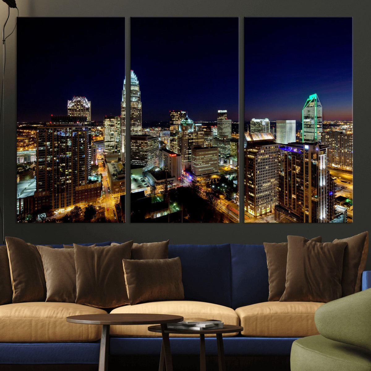 Atlanta Skyline Wall Art Canvas Print | Modern Cityscape