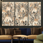 Native American Indian Wall Art Canvas Print