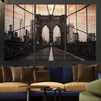Brooklyn Bridge Canvas Wall Art, New York City Skyline Photography