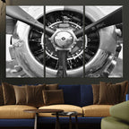 Vintage Airplane Wall Art Canvas Print
