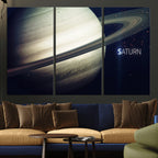 Framed Saturn Wall Art Canvas Print