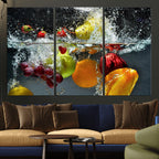 Kitchen Vegetables World Wall Art Canvas Print