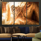 Buddha Statue Hands Wall Art Canvas Print