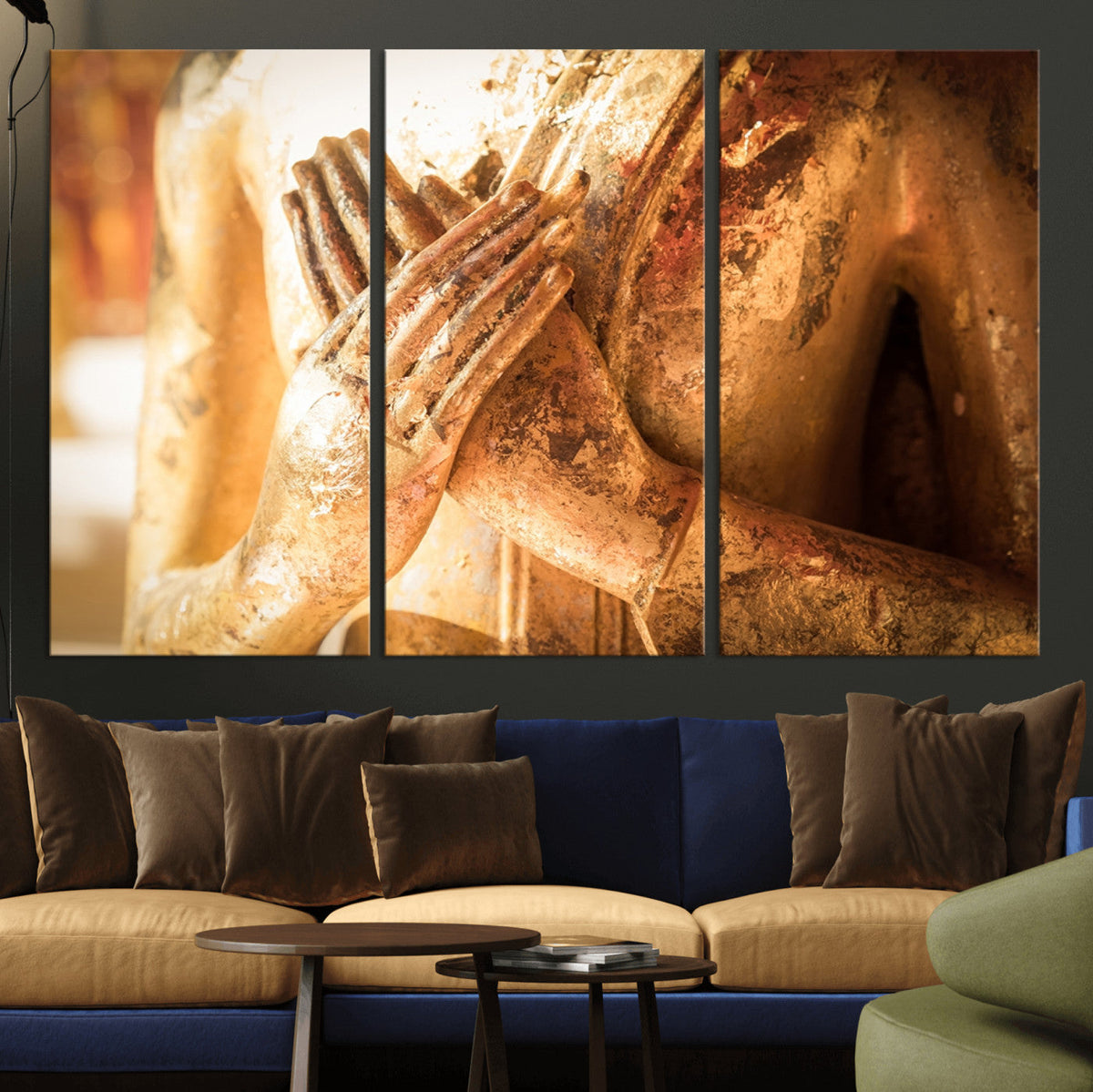 Buddha Statue Hands Wall Art Canvas Print