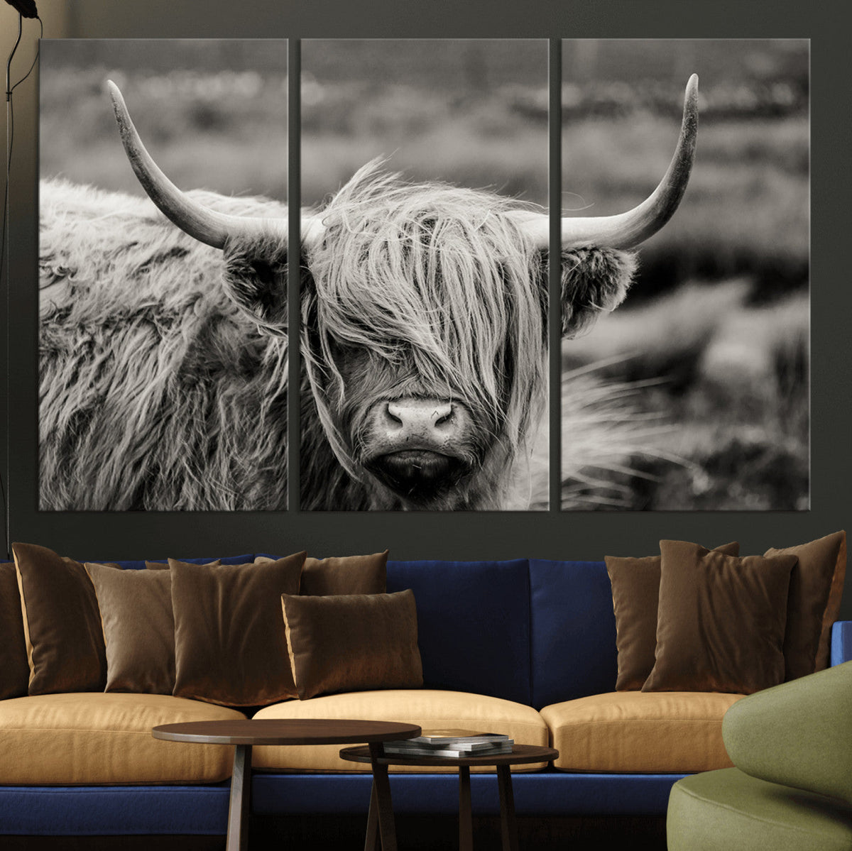 Cow Focus Canvas Wall Art Print