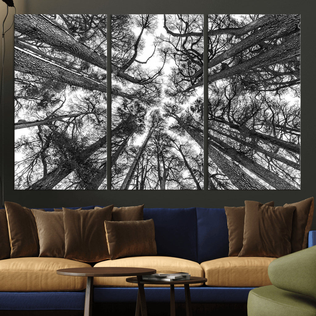 Trees Contemporary Art Canvas Print