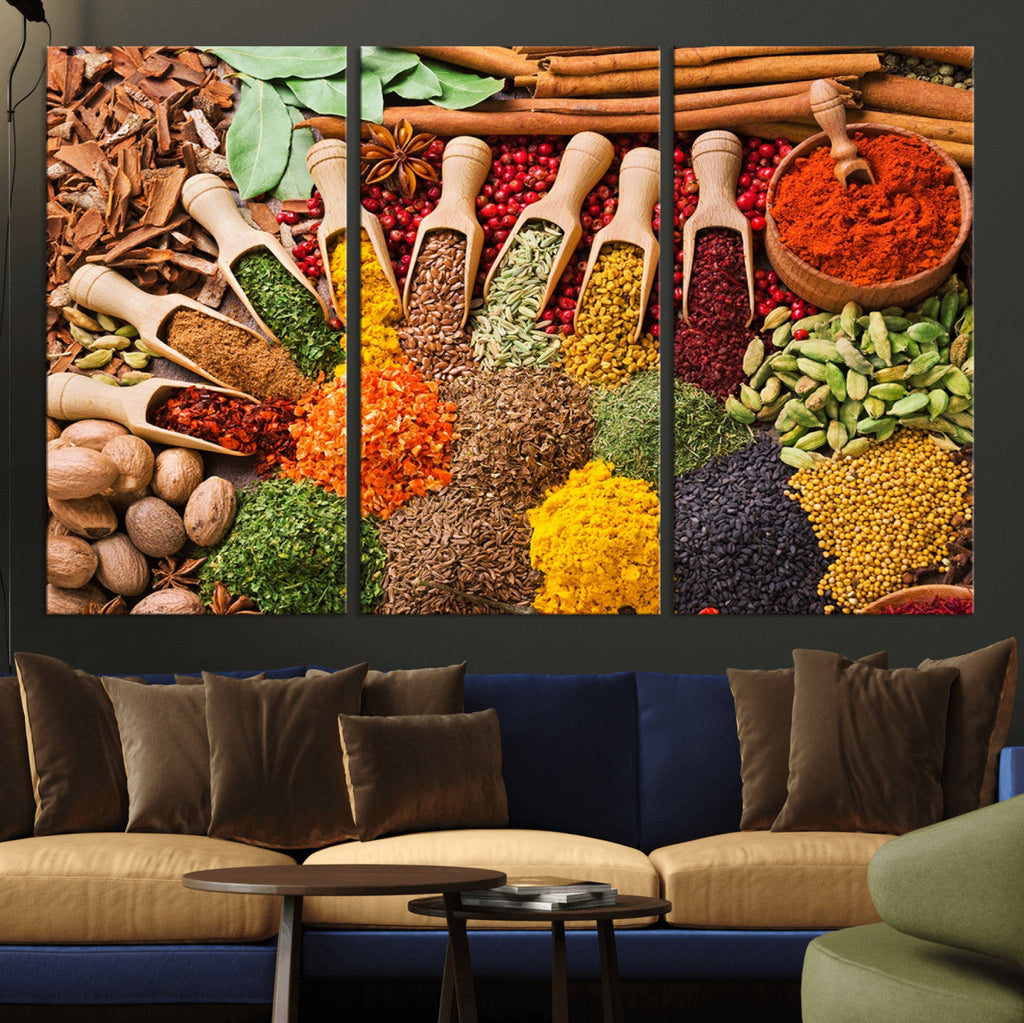 Spices Kitchen Wall Art Canvas Print