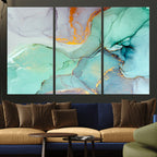 Colorful Marble Fluid Effect Canvas Wall Art Print
