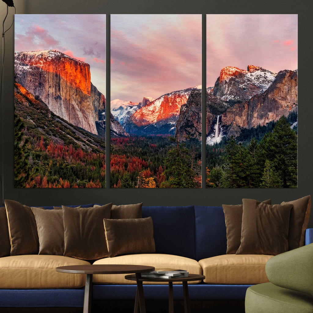 Yosemite Half Dome Wall Art Canvas Print El Capitan