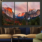 Yosemite Half Dome Wall Art Canvas Print El Capitan