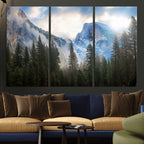 Half Dome Yosemite California Wall Art Canvas Print El Capitan