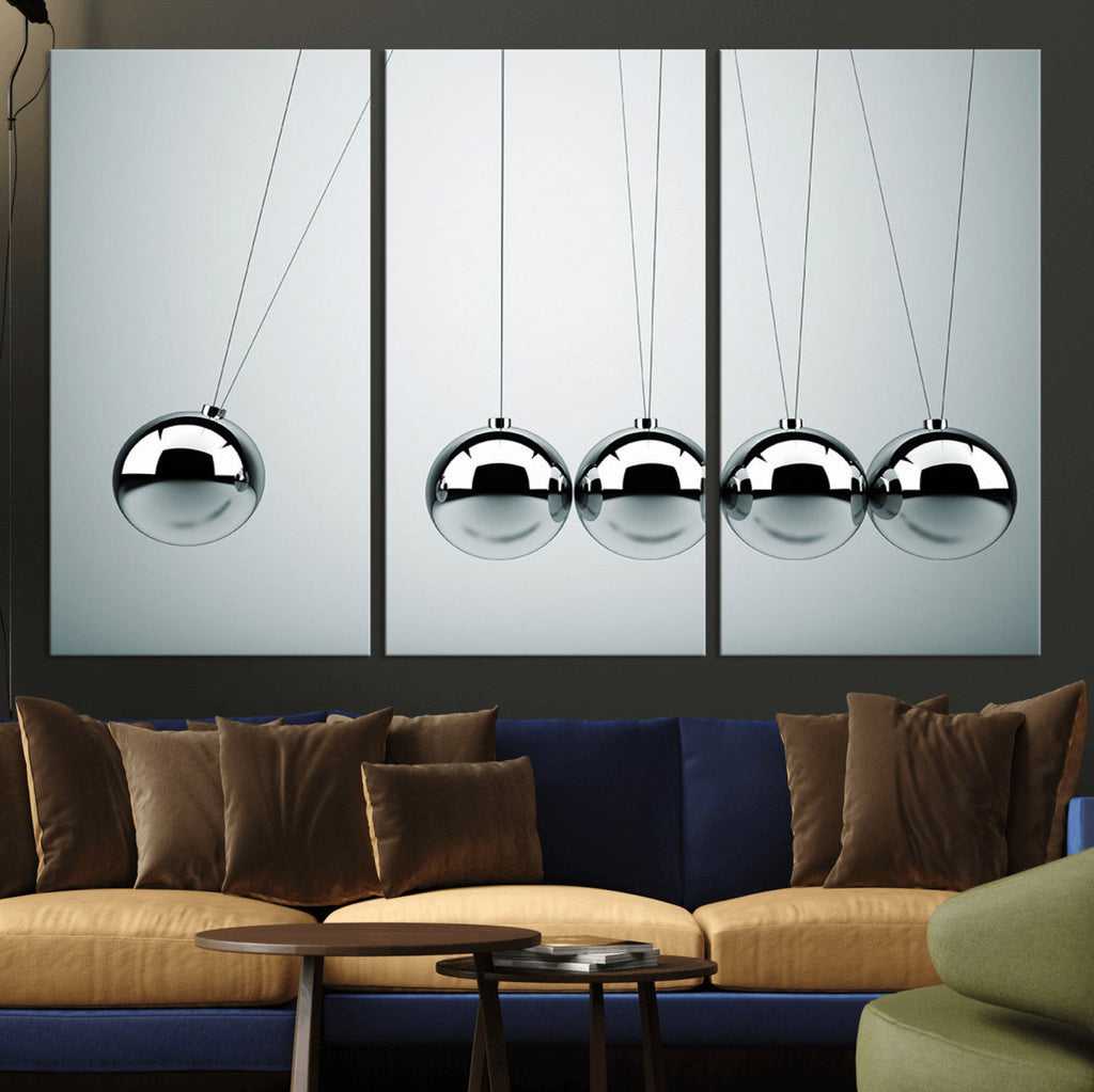 Newton's Cradle Wall Art Canvas Print | Framed Newton Cradle Wall Art