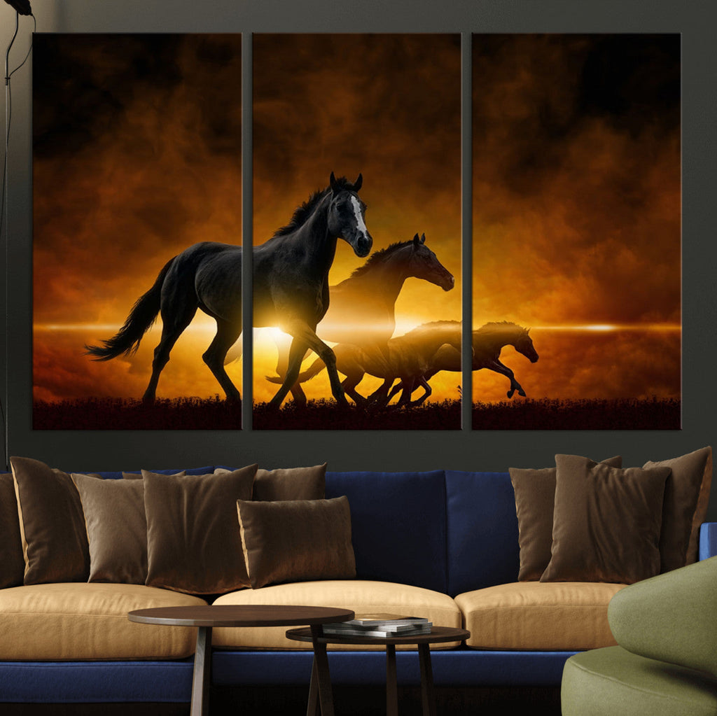 Horse Wall Art Canvas Print, Multi Panel Animal Canvas Print