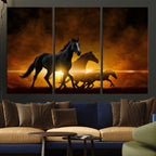 Horse Wall Art Canvas Print, Multi Panel Animal Canvas Print