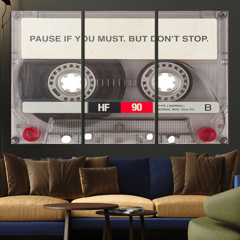 Music Cassette Iconic Wall Art Canvas Print