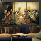 Last Supper Wall Art Canvas Print, Framed Jesus Painting Art