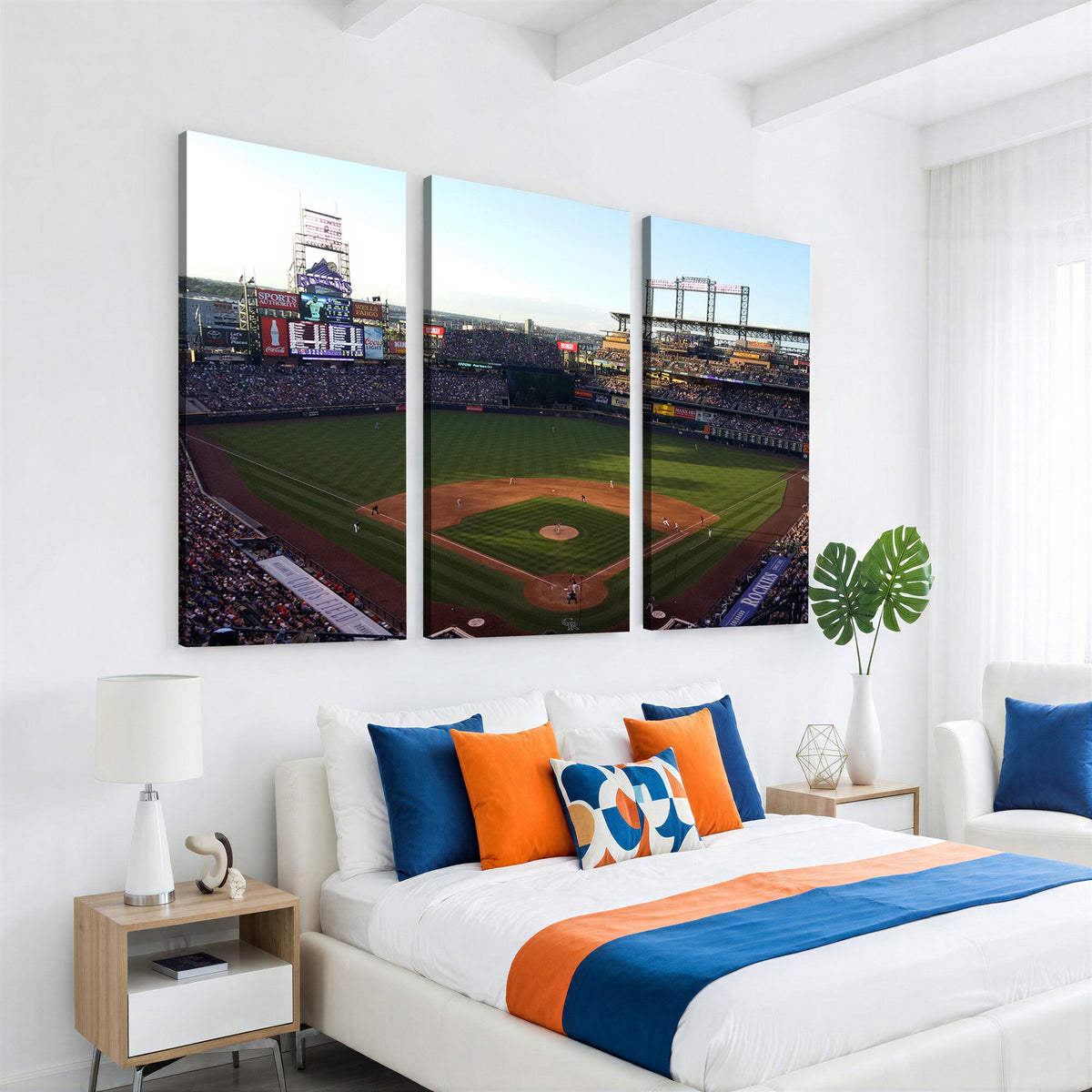 Colorado Rockies Coors Field Wall Art Canvas Print, MLB Baseball Stadium