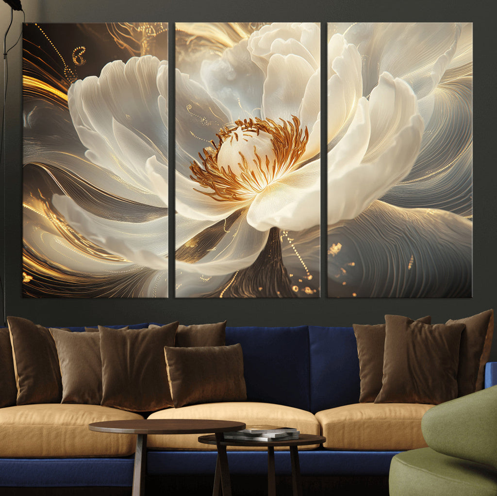 Abstract Floral Wall Art Canvas Print