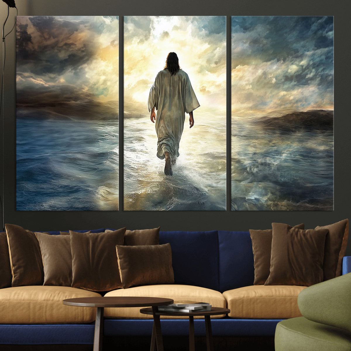 Jesus Walking on Water Wall Art | Canvas Print | Ready to Hang