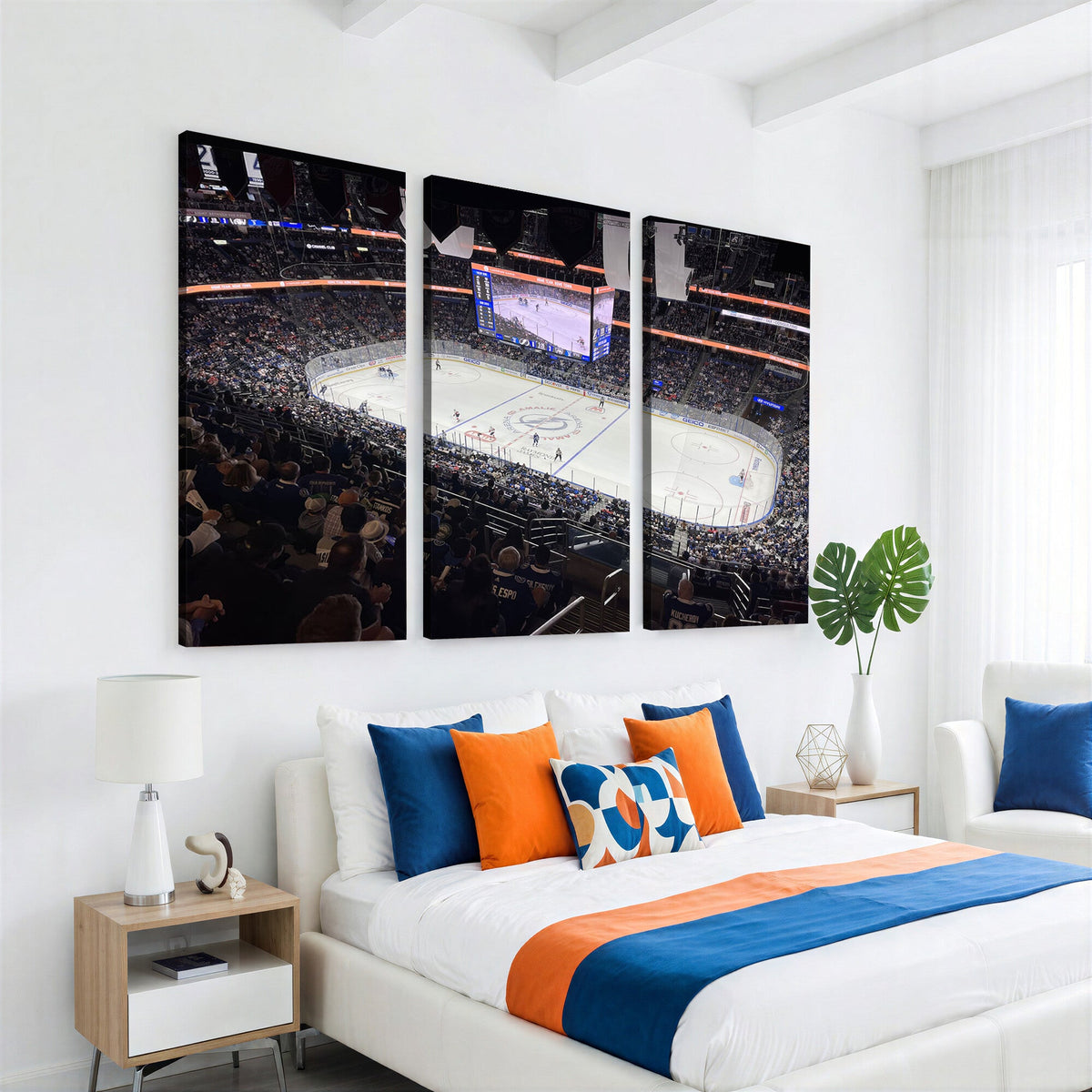 Amalie Arena Florida Wall Art Canvas Print, NHL Hockey, Framed and Ready to Hang