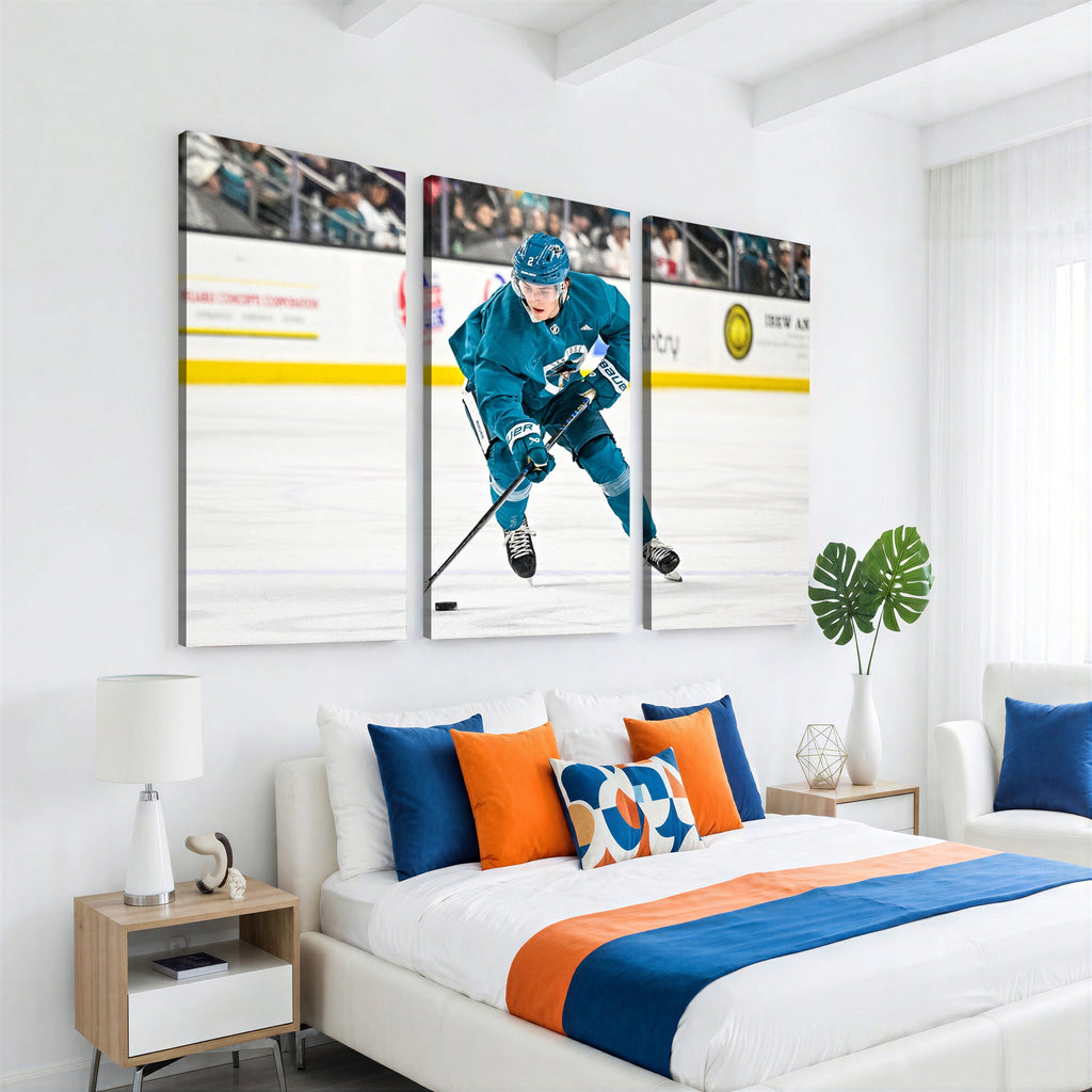 San Jose Sharks Ice Hockey Player Wall Art Canvas Print