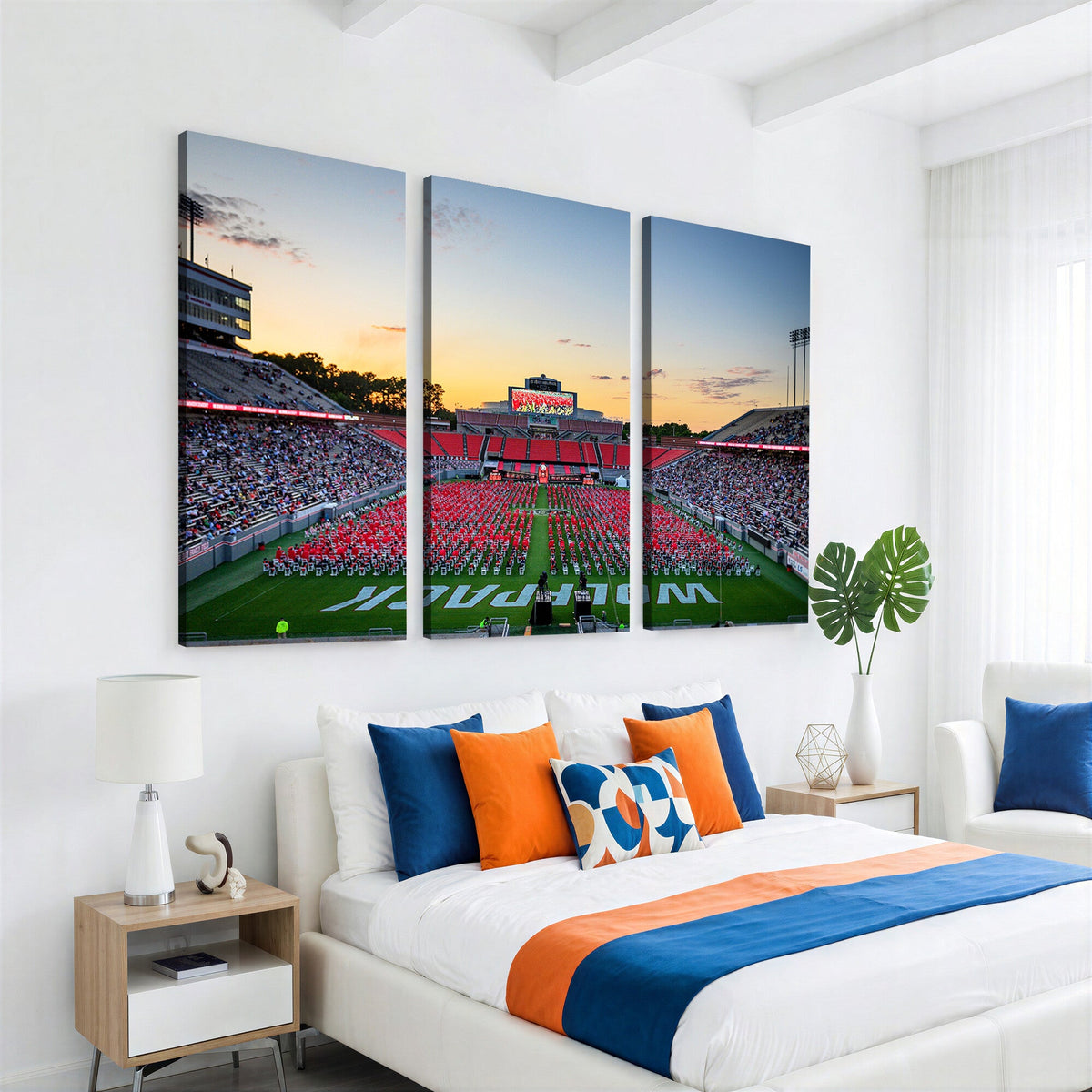 NC State Wolfpack Football Team Print Wall Art, Raleigh