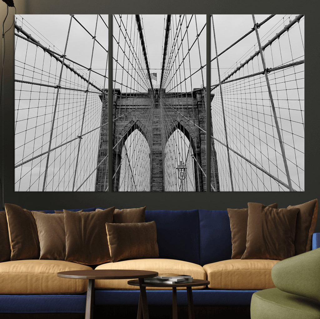 Large Brooklyn Bridge Wall Art Canvas Print